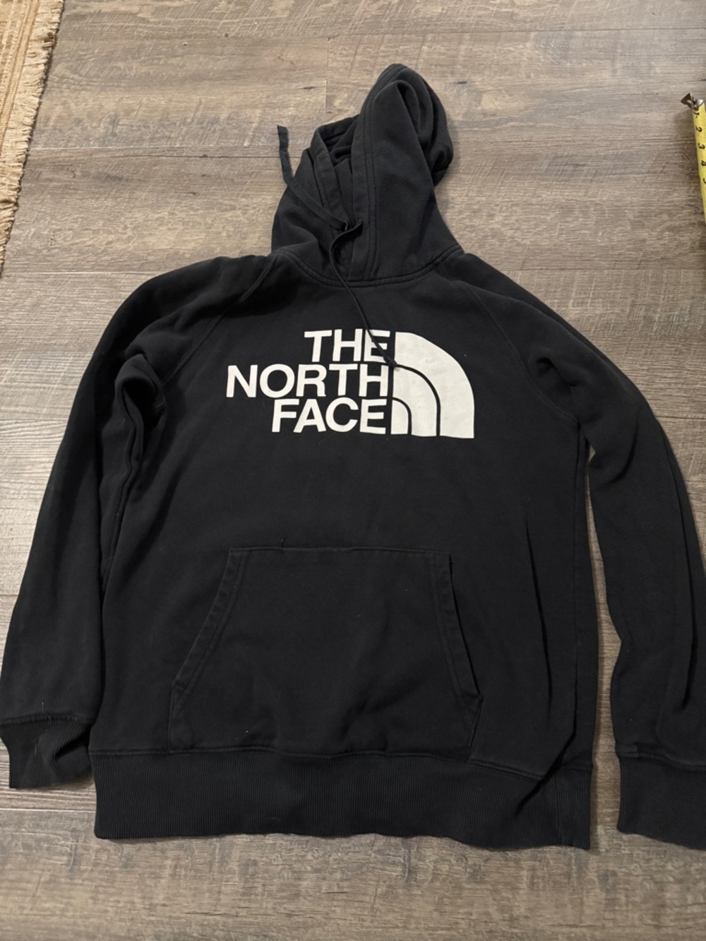The North Face Black Hoodie with White Logo Pullover